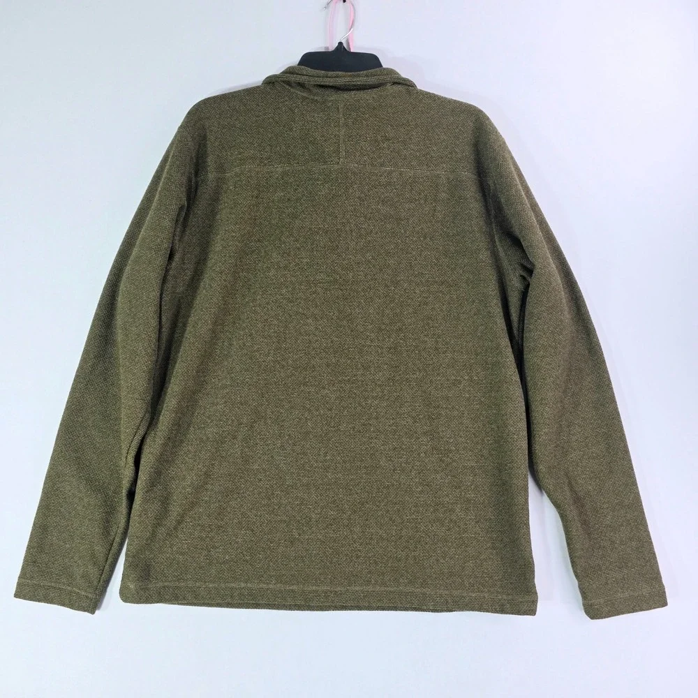 The North Face Gordon Lyons Mens Large Olive Green Heather Quarter Zip Fleece
